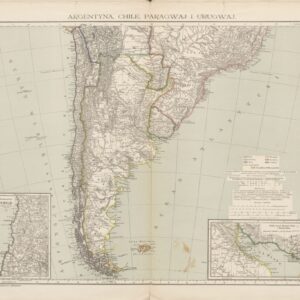mapa ARGENTYNA, CHILE, PARAGWAJ I URUGWAJ