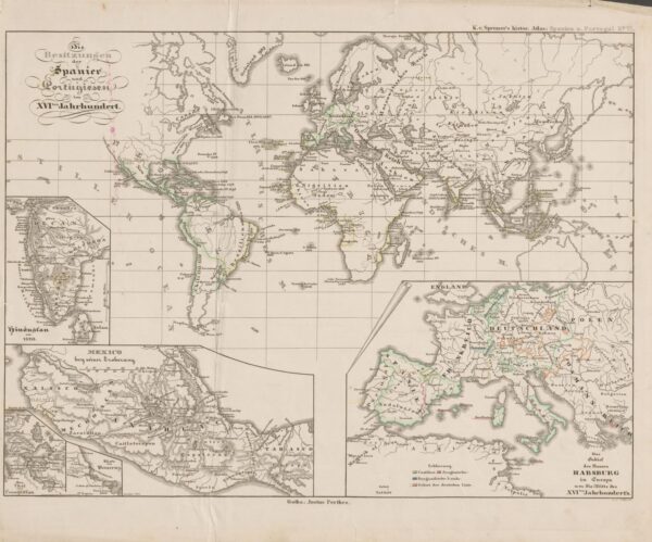 mapa HISZPANIA I PORTUGALIA W XVI. WIEKU