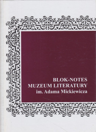 BLOK NOTES MUZEUM LITERATURY IM. ADAMA MICKIEWICZA