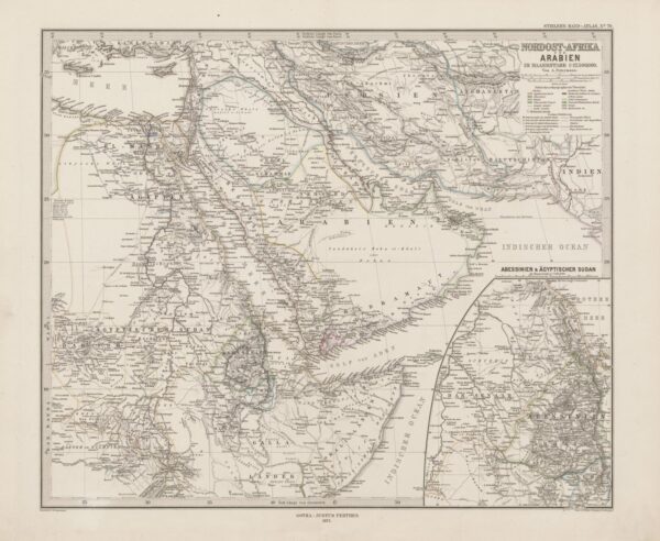 mapa PÓŁNOCNO-WSCHODNIA AFRYKA I PÓŁWYSEP ARABSKI