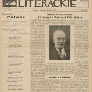 WIADOMOŚCI LITERACKIE NR (372) 7/1931