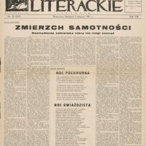 WIADOMOŚCI LITERACKIE NR (397) 32/1931