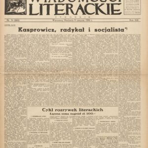 WIADOMOŚCI LITERACKIE NR (666) 34/1936