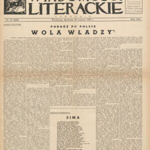 WIADOMOŚCI LITERACKIE NR (669) 37/1936