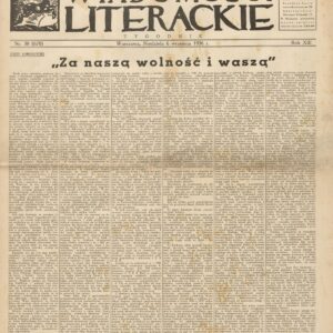 WIADOMOŚCI LITERACKIE NR (670) 38/1936