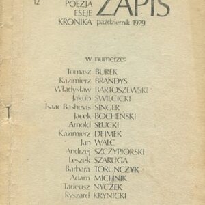ZAPIS. PROZA, POEZJA, ESEJE, KRONIKA. PAŹDZIERNIK 1979