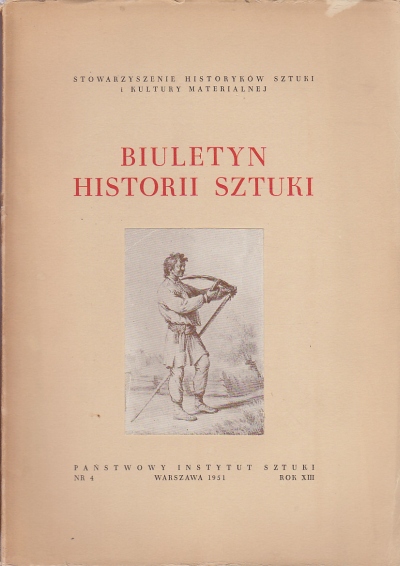 BIULETYN HISTORII SZTUKI NR 4/1951