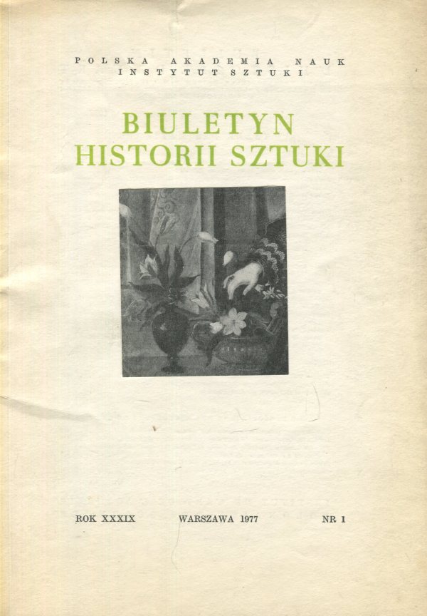 BIULETYN HISTORII SZTUKI NR 1/1977