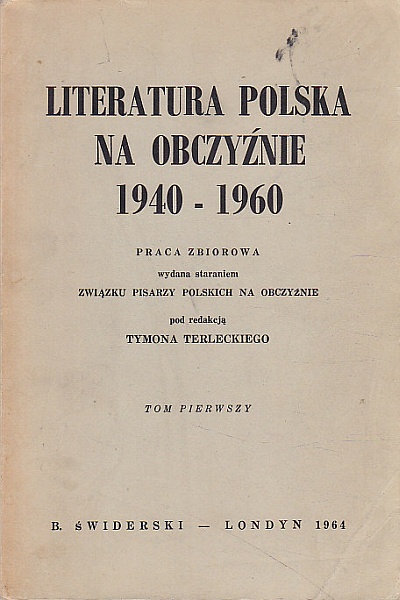 LITERATURA POLSKA NA OBCZYŹNIE 1940-1960