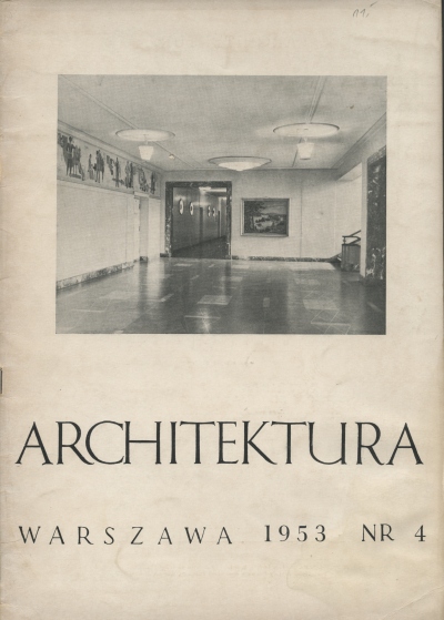 ARCHITEKTURA Nr 4 1953 r.