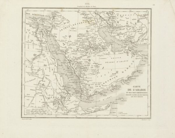 mapa ARABIA I OKOLICZNI SĄSIEDZI