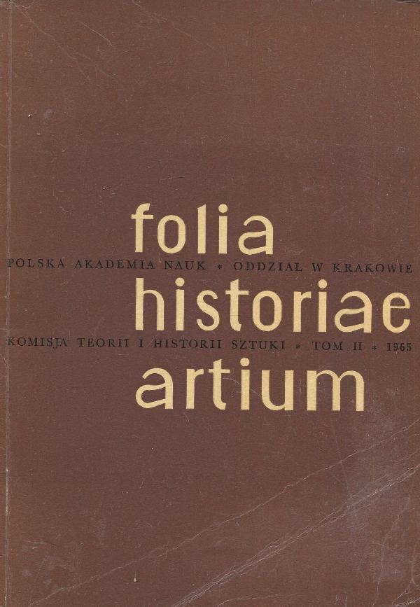 FOLIA HISTORIAE ARTIUM, TOM II (1965)