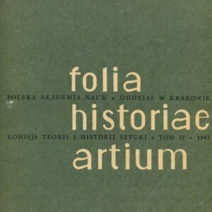 FOLIA HISTORIAE ARTIUM, TOM IV (1967)