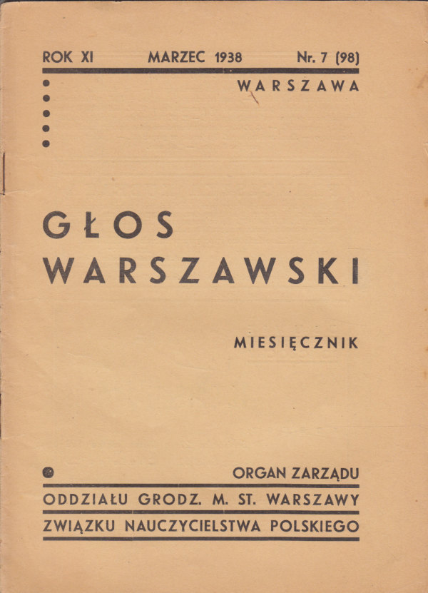 GŁOS WARSZAWSKI, ROK XI, NR 7 (1938)