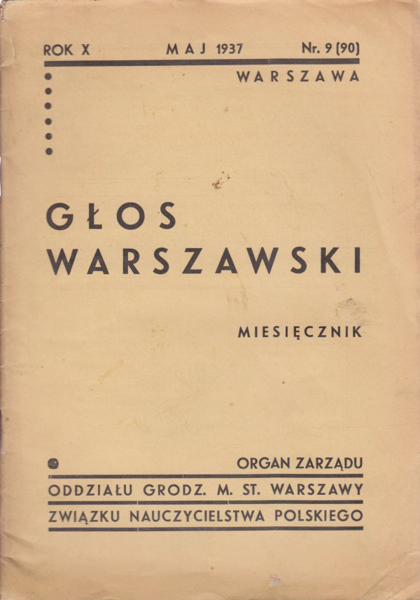 GŁOS WARSZAWSKI, ROK X, NR 9 (1937)