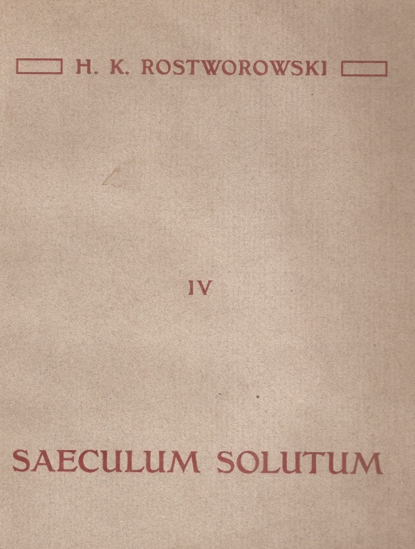 SAECULUM SOLUTUM IV