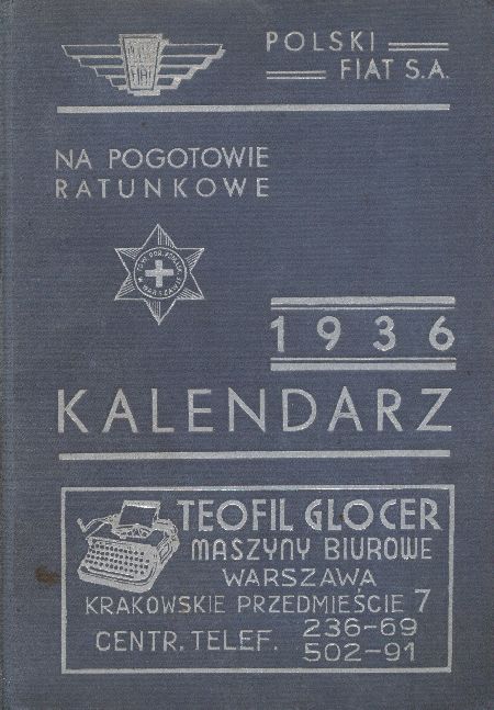 KALENDARZ INFORMACYJNO-ENCYKLOPEDYCZNY POGOTOWIA RATUNKOWEGO W WARSZAWIE 1936