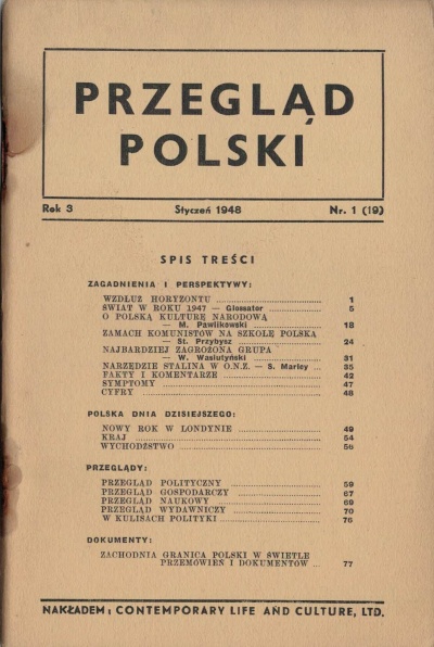 PRZEGLĄD POLSKI. ROK 3, NR 7 (25), LIPIEC 1948
