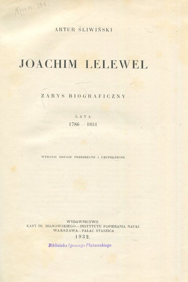 JOACHIM LELEWEL