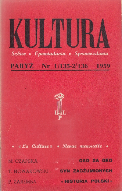 miesięcznik KULTURA 135-136/1959