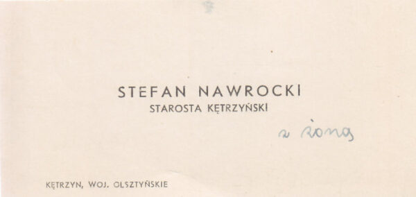 wizytówka STEFAN NAWROCKI