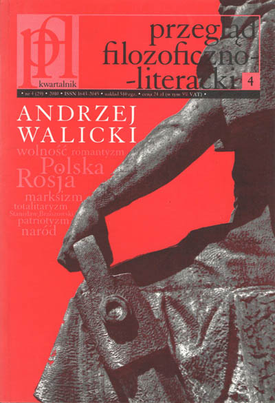 PRZEGLĄD FILOZOFICZNO-LITERACKI, NR 4/2010 (29)