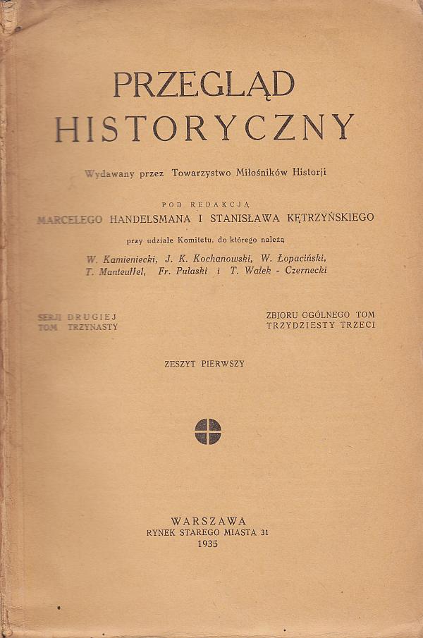 PRZEGLĄD HISTORYCZNY NR 1/1935