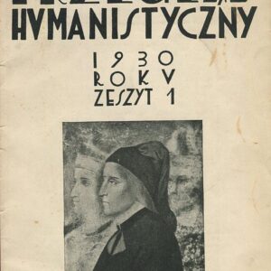 PRZEGLĄD HUMANISTYCZNY NR 1/1930