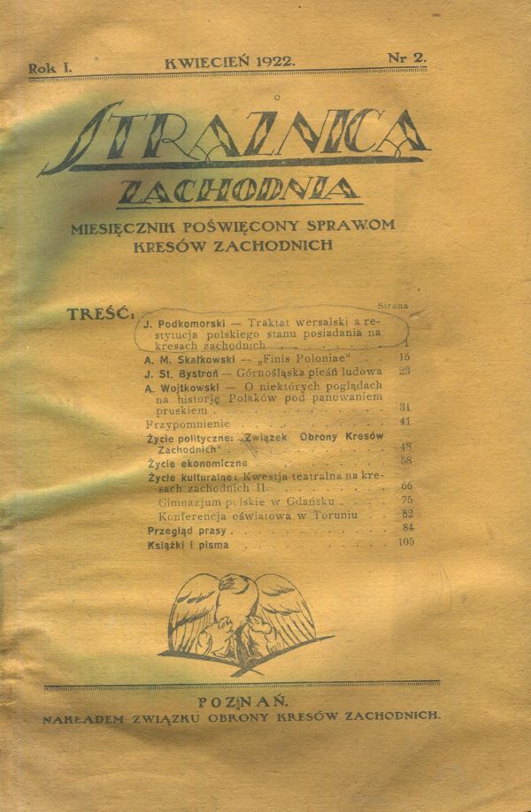 STRAŻNICA ZACHODNIA, NR 2/1922