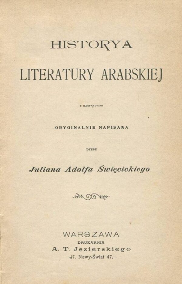HISTORYA LITERATURY ARABSKIEJ