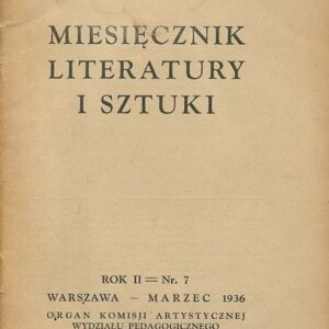 MIESIĘCZNIK LITERATURY I SZTUKI NR 7/1936
