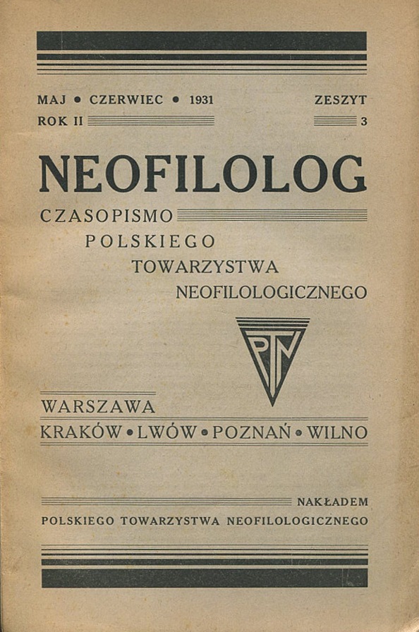 NEOFILOLOG NR 3/1931