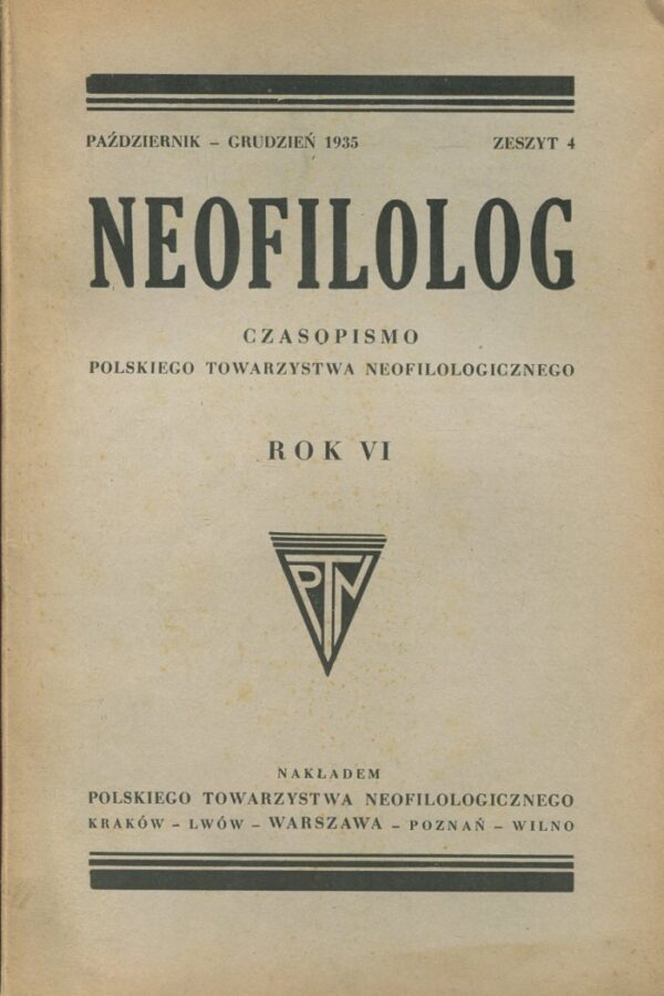 NEOFILOLOG NR 4/1935