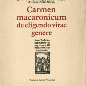 CARMEN MACARONICUM DE ELIGENDO VITAE GENERE