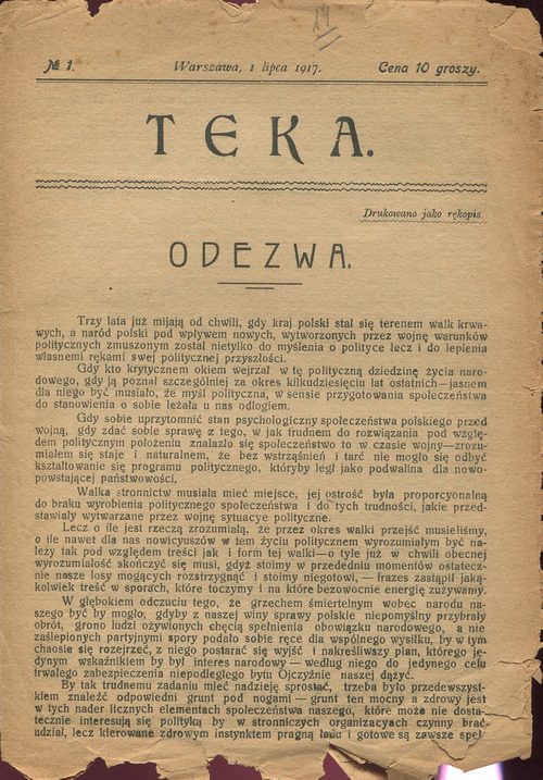 TEKA NR 1/1917