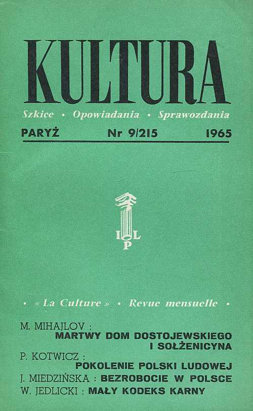 miesięcznik KULTURA 215/1965