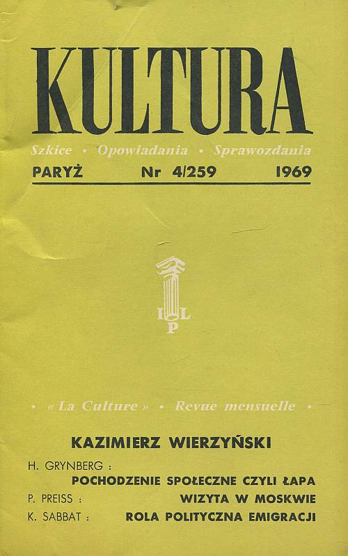 miesięcznik KULTURA 259/1969
