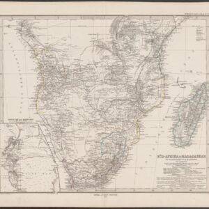 mapa AFRYKA POŁUDNIOWA I MADAGASKAR