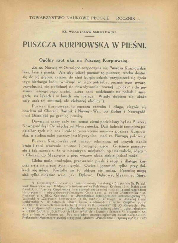 ROCZNIK TOWARZYSTWA NAUKOWEGO W PŁOCKU. I. 1929 R.