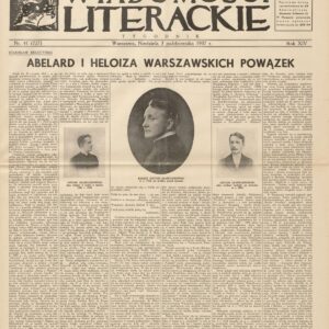 WIADOMOŚCI LITERACKIE NR (727) 41/1937