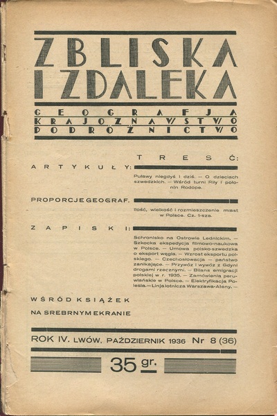 Z BLISKA I Z DALEKA NR (36) 8/1936
