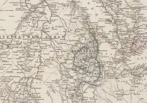 mapa PÓŁNOCNO-WSCHODNIA AFRYKA I PÓŁWYSEP ARABSKI