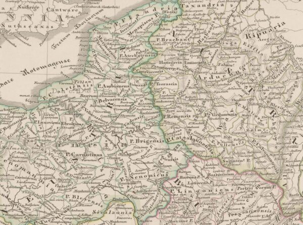 mapa FRANCJA (Die Reiche der Franken in Gallien)