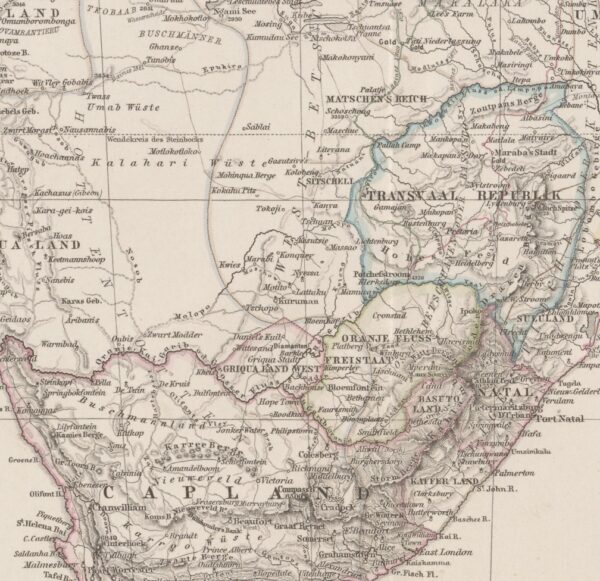 mapa AFRYKA POŁUDNIOWA I MADAGASKAR