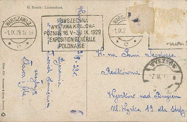 pocztówka ŻAGLÓWKA