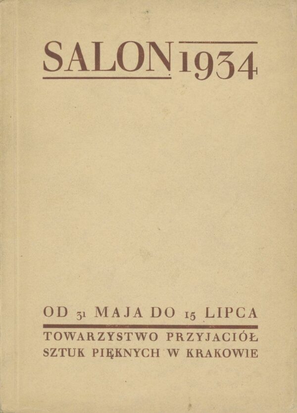SALON 1934. KATALOG WYSTAWY