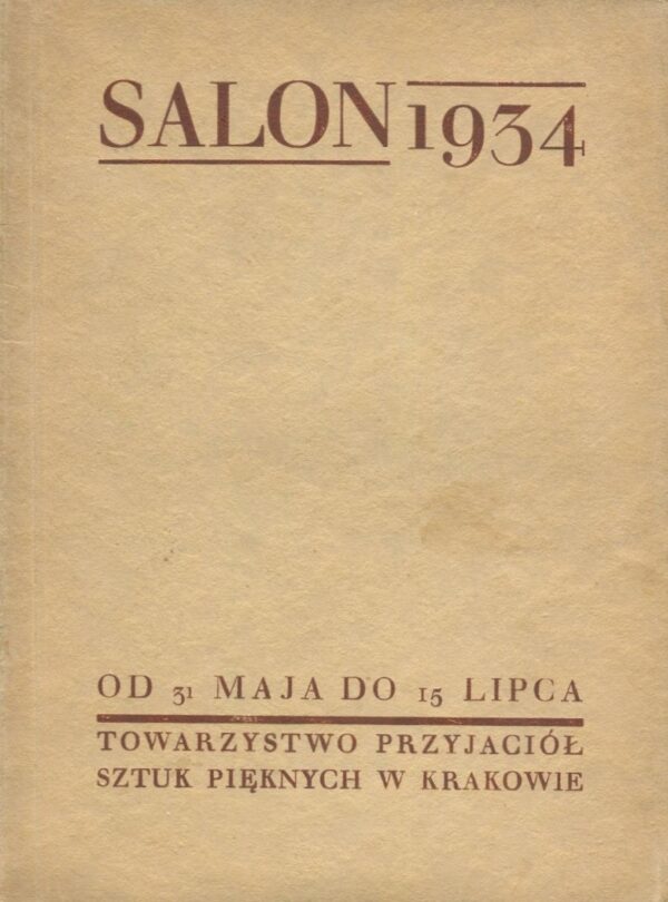 Salon 1934. Katalog wystawy