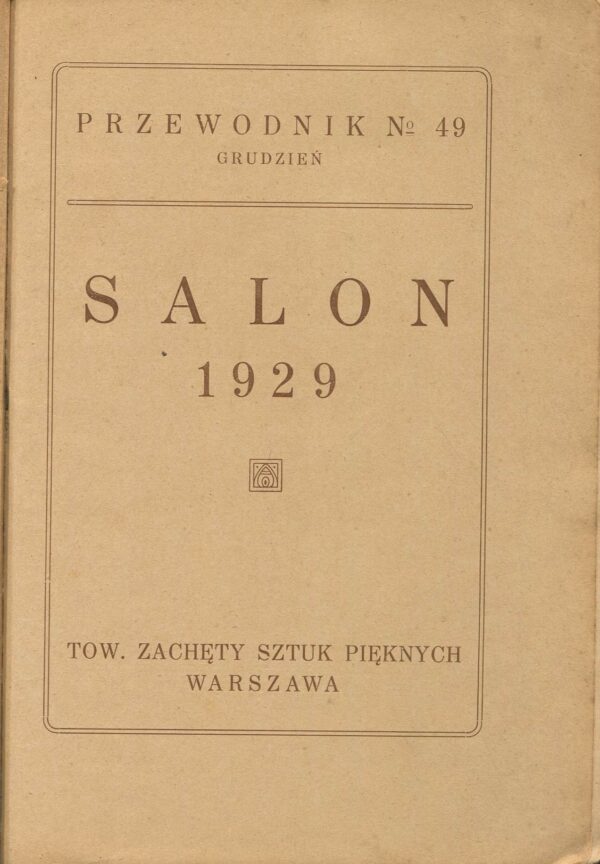SALON 1929. KATALOG WYSTAWY