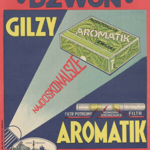 reklama Fabryka Gilz i Bibułek Papierosowych "Dzwon" - Gilzy Aromatik