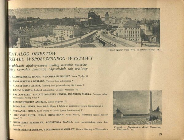 Pierwsza Powszechna Wystawa Architektury Polski Ludowej. Katalog [1953]